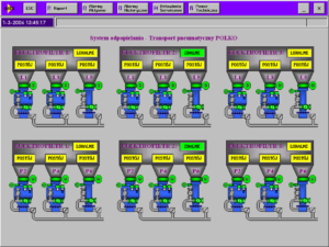 Rzut ekranu z układu odpopielania elektrofiltrów